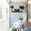 Custom Metal Address Sign, Palm Tree Address Sign, Address Plaque, Address Number Signs, Beach House Decor, Metal Wall Art, Metal House Numbers