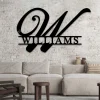 Custom Metal Name Sign, Personalized Metal Sign, Last Name Sign, Family Name Sign, Metal Wall Art, Split Monogram, Wedding Gift Outdoor Sign