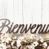 Bienvenue French Welcome Metal Wall Art, Outdoor Welcome Sign, Housewarming Gift