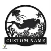 Personalized Scuba Diving Sport Monogram Metal Sign Art, Custom Scuba Diving Sport Metal Sign, Hobbie Gifts, Sport Gift, Birthday Gift