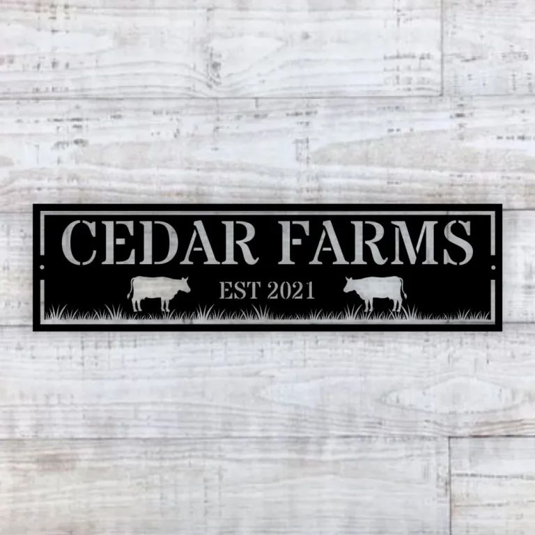 Personalized Farmhouse Metal Sign, Custom Farm Sign, Farmhouse Decor, Farm Barn Metal Sign, Custom Farm Name Metal Sign, Family Last Name