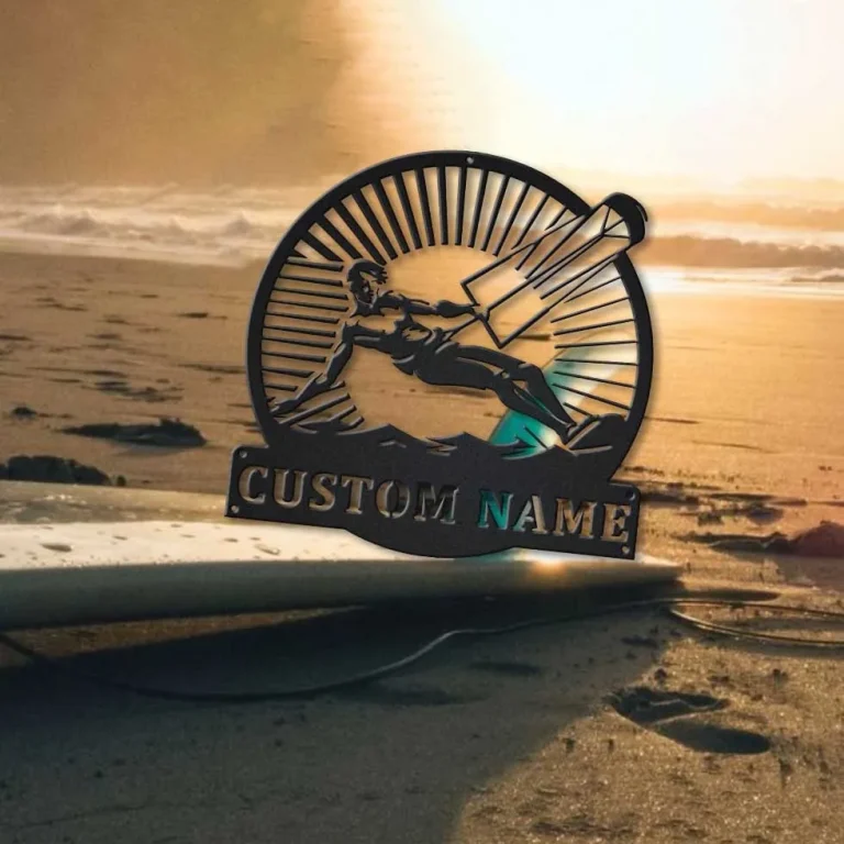 Personalized Kitesurfing Sport Monogram Metal Sign Art, Custom Kitesurfing Sport Metal Sign, Hobbie Gifts, Sport Gift, Birthday Gift