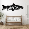 Metal Fish Sign For Outdoors On House, Fishing Lover Wall Sign, Big Fish Welcome Sign,custom Name Sign With Fishing , Monogram, Fishing Sign