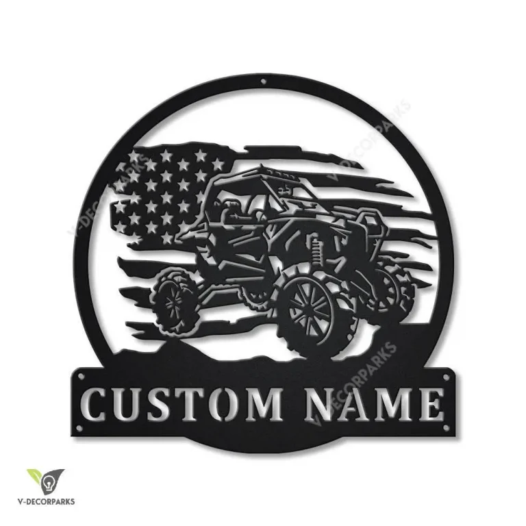 Personalized Us Atv Monogram Metal Sign Art, Custom Us Atv Metal Sign, Hobbie Gifts, Sport Gift, Birthday Gift
