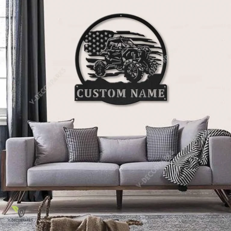 Personalized Us Atv Monogram Metal Sign Art, Custom Us Atv Metal Sign, Hobbie Gifts, Sport Gift, Birthday Gift