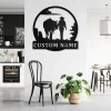 Personalized Cowgirl Walking With Horse Metal Sign, Country Girl Metal Wall Art, Cowgirl Metal Sign, Gift For Cowgirl, Horse Lover Gift