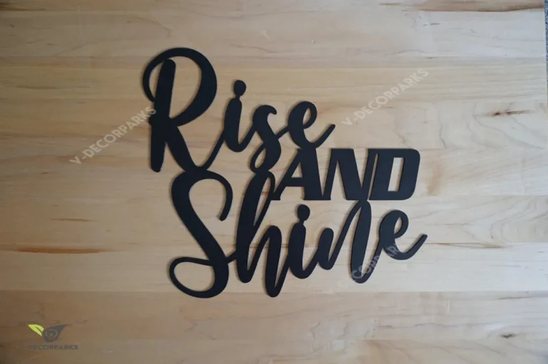 Rise And Shine Sign, Metal Sign, Metal Wall Art, Rise And Shine, Metal Wall Art, Farmhouse Decor, Metal Word Art