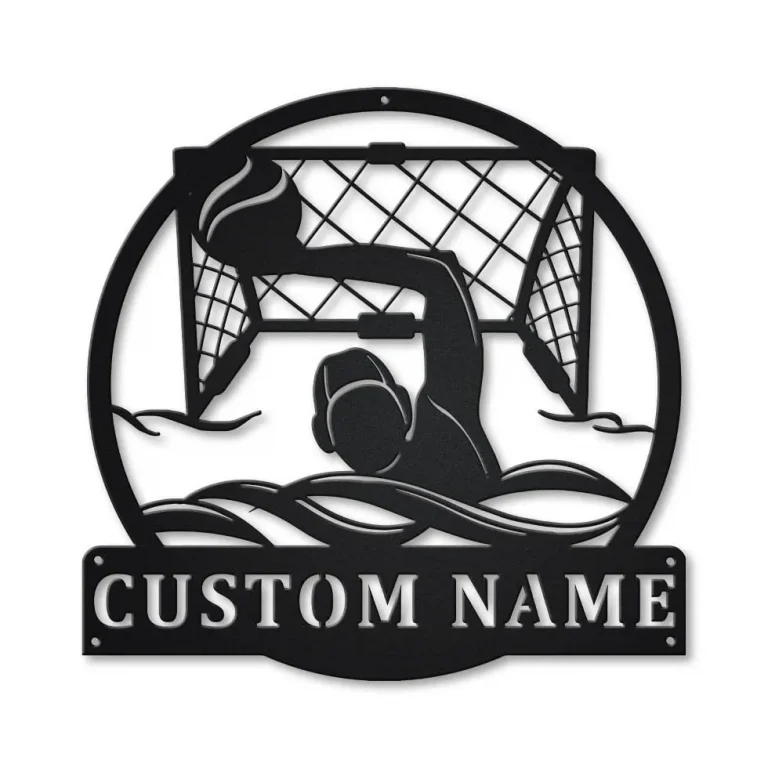 Personalized Water Polo Sport Monogram Metal Sign Art, Custom Water Polo Sport Metal Sign, Hobbie Gifts, Sport Gift, Birthday Gift