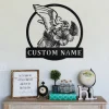 Parrot With Tropical Personalized Metal Sign, Parrot Metal Wall Art, Parrot Metal Wall Decor, Parrot Lover Gift, Parrot Decoration