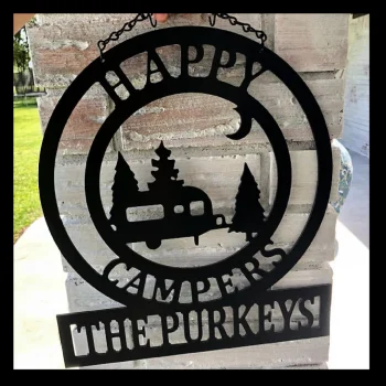 Camping Gifts & Camper Family Decor, Cut Metal Sign, Wall Metal Sign