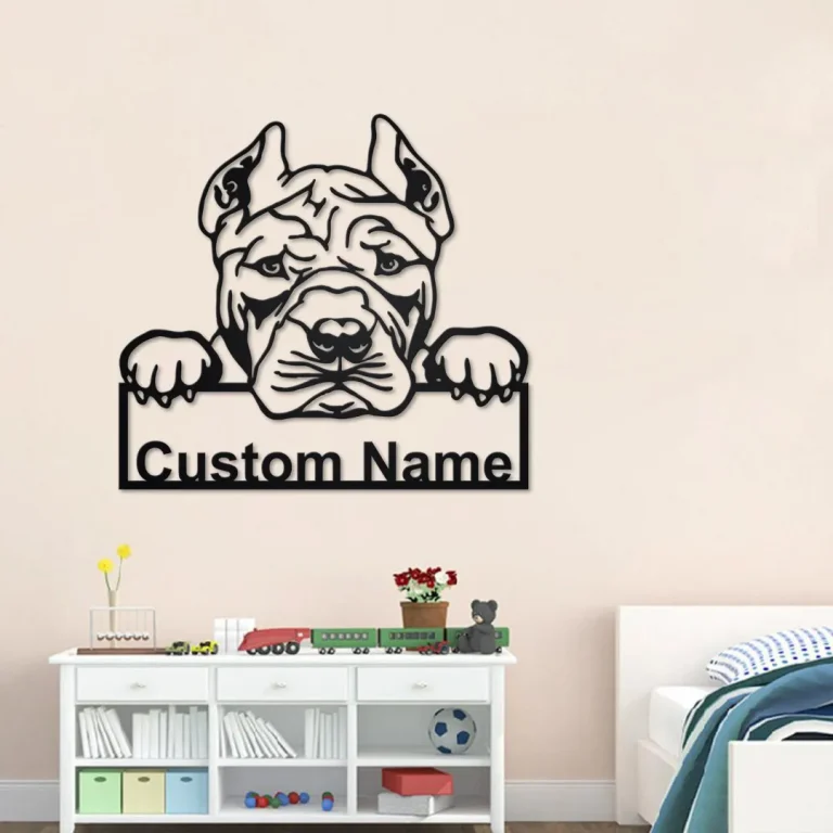 Personalized American Bully Metal Sign, American Bully Metal Wall Art, Dog Metal Sign, American Bully Lover Gifts, Dog Lover Gifts