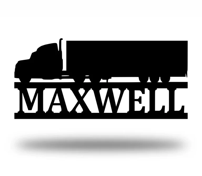 Custom Truck Driver Name Sign, Semi Truck Wall Sign, Tractor Trailer Gift, Eighteen Wheeler Present, Trucker Christmas Gift, Metal Truck Art