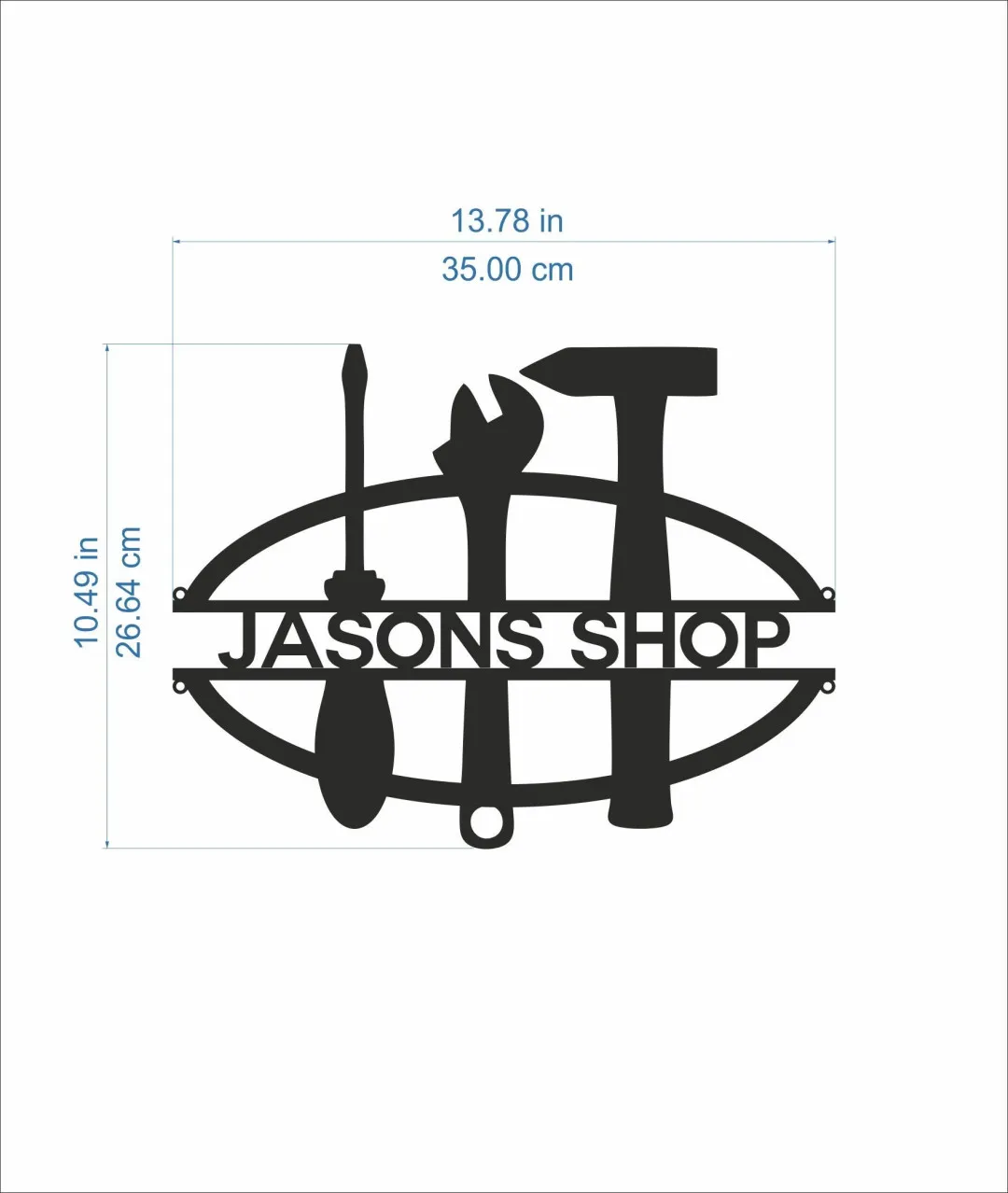 il_fullxfull.3217101933_imuv.webp Personalized Metal Garage Sign Custom Name Work Shop Metal Wall Art Housewarming Home House Decor Man Cave Dad's Grandpas Gift For Mechanic
