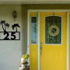 Palm Tree Address Plaque, Metal House Numbers, Custom Metal Address Sign, Street Address Sign, Beach Decor, Vacation Home, Outdoor Decor
