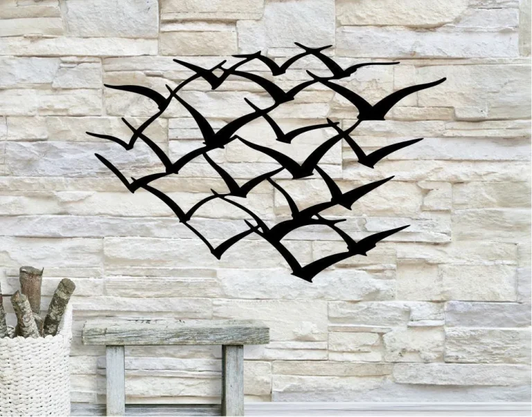 Flock Of Birds Wall Art, Bird Home Decor, Birds Wall Decor, Metal Wall Art Sign, Metal Bird Flock