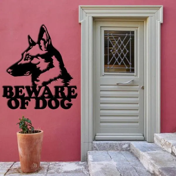 il_fullxfull.3220745191_fvy5_1024x1024_2x_b5b02b95-14c3-4a12-9848-39e57cdff15a.webp Beware Of Dog, Sign, Metal Sign, Beware Of Dog Plaque, Dog Lovers Gift, Entryway Sign, Fall Home Decor, December Trends