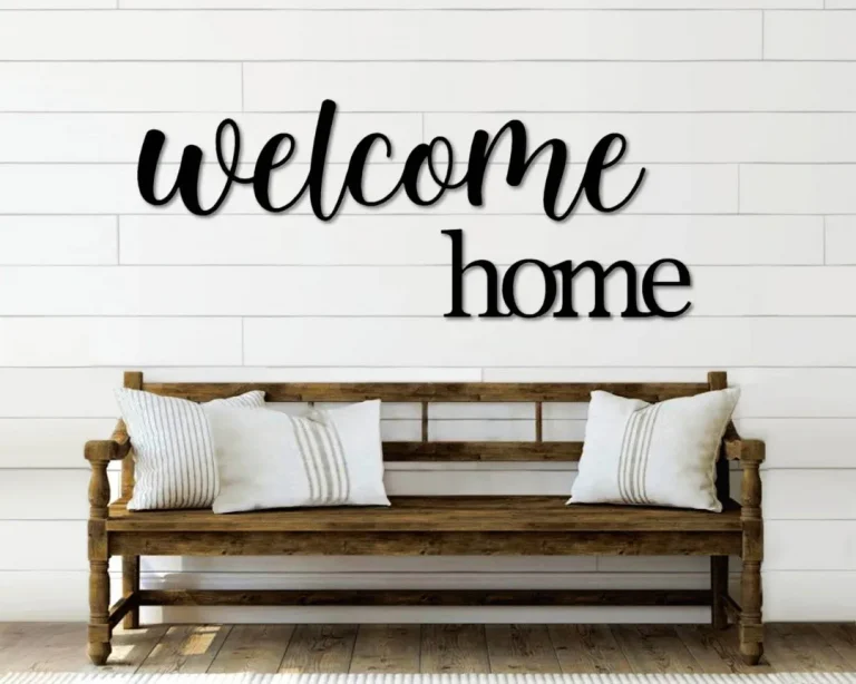 Welcome Home Metal Word Art, Kembara & Roman Script Word Art, Indoor Outdoor Welcome Home Metal Sign, Metal Wall Art, Welcome Word Art