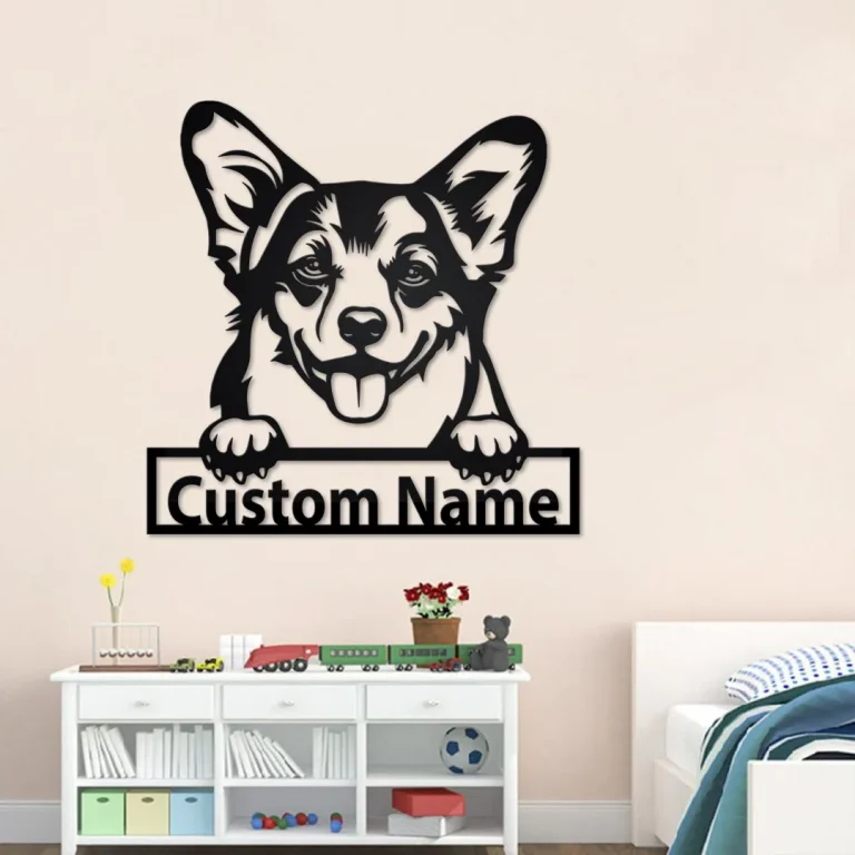 Personalized Welsh Corgi Metal Sign, Welsh Corgi Metal Wall Art, Dog Metal Sign, Welsh Corgi Gift, Dog Lover, Welsh Corgi Lover