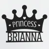 Personalized Princess Crown Metal Wall Art, Sign For Daughter, Royal Themed, Kid Room Decor, Gift For Your Princess, Custom Name, Wall Signs