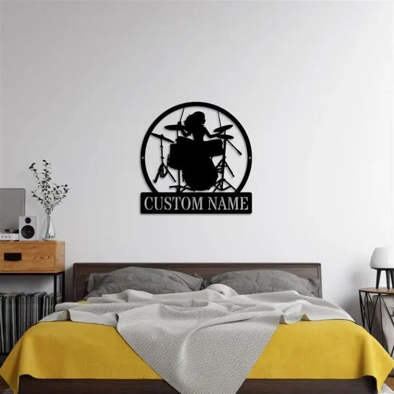 Drummer Female Metal Sign, Drummer Female Sign, Music Room Sign, Gift For Musician, Drummer Gifts For Women, Drum House Sign