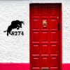 Bull Style Metal Address Plaque, Address Sign, Metal House Number, Modern Home Decoration, Housewarming Gift, Personalized Gift