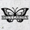 Personalized Garden Metal Art, Outdoor Metal Art, Butterfly Metal Art, Garden Sign, Outdoor Home Decor, Custom Butterfly Garden Sign