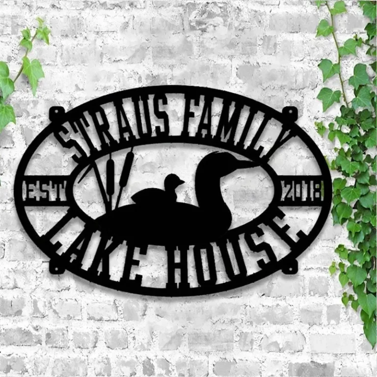 Lake House Signs Outdoor Personalized, Lake House Decor, Family Lake House Sign, Lake Metal Art, Lake Life Sign, Lake House Sign