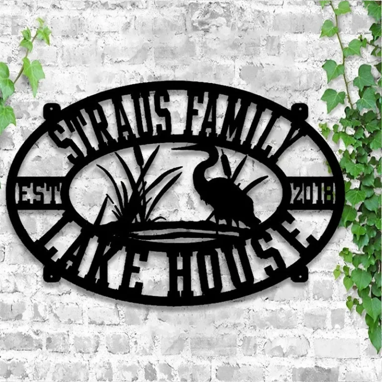 Lake House Signs Outdoor Personalized, Lake House Decor, Family Lake House Sign, Lake Metal Art, Lake Life Sign, Lake House Sign
