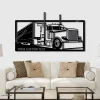 Metal Semi Truck And Trailer, Semi Truck Metal Wall Decoration, Personalized Company Name, Extra Metal Wall Abstract, Cattle Trailer