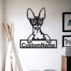 Personalized Cornish Rex Cat Metal Sign Art, Custom Cornish Rex Cat Metal Sign, Fathers Day Gift, Pets Gift, Birthday Gift