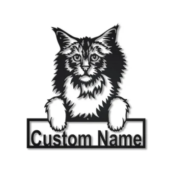 Personalized Norwegian Forest Cat Metal Sign Art, Custom Norwegian Forest Cat Metal Sign, Fathers Day Gift, Pets Gift, Birthday Gift