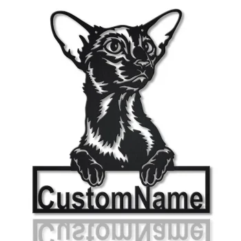 Personalized Oriental Shorthair Cat Metal Sign Art, Custom Oriental Shorthair Cat Metal Sign, Animal Gift, Pets Gift, Birthday Gift