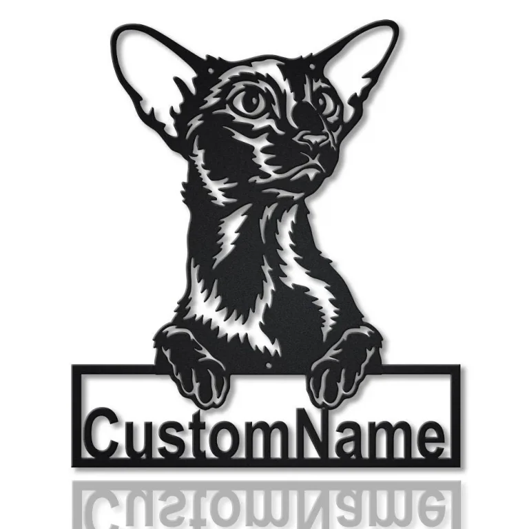 Personalized Oriental Shorthair Cat Metal Sign Art, Custom Oriental Shorthair Cat Metal Sign, Animal Gift, Pets Gift, Birthday Gift