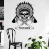 Personalized Native Skull Metal Wall Art, Sign For Home, Skull Signs, American Native Metal Sign, Housewarming Gift, House Decor, Skull
