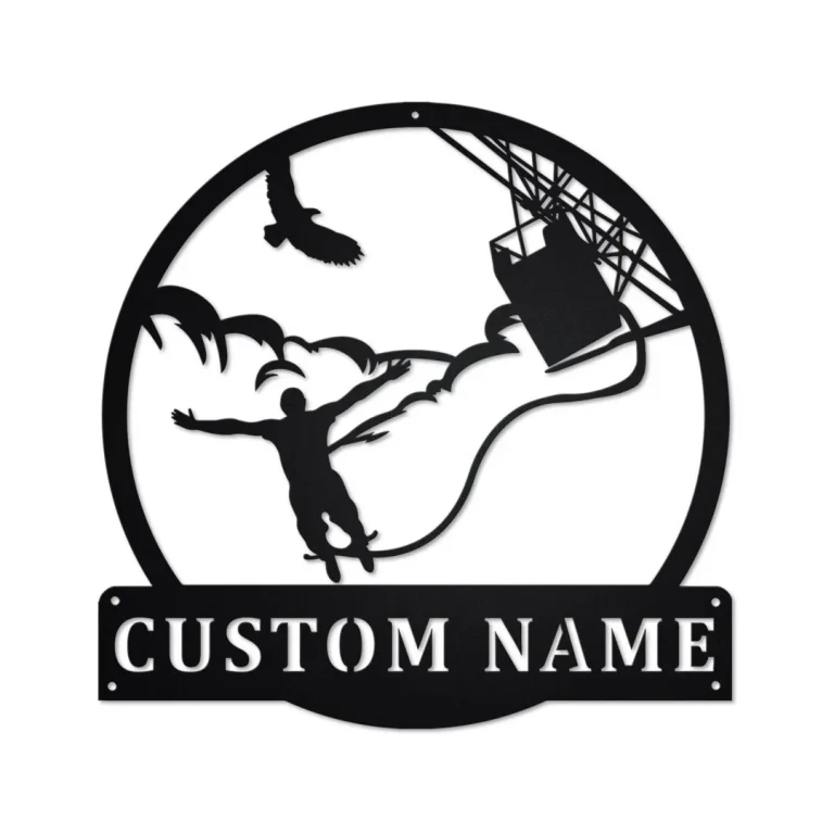 Personalized Bungee Jumping Metal Sign, Bungee Jumping Metal Wall Art, Bungee Jumping Metal Sign, Bungee Jumping Lover, Bungee Jumping Gift