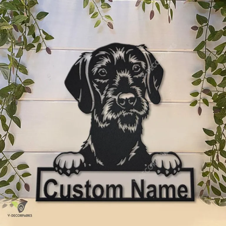 Personalized Short Haired Pudelpointer Dog Metal Sign Art, Custom Short Haired Pudelpointer Dog Metal Sign, Animal Funny, Pet Gift