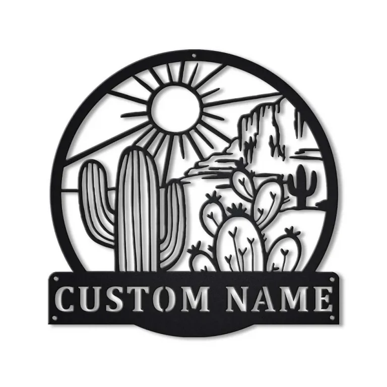 Personalized Cactus Metal Sign Art, Custom Cactus Metal Sign, Cactus Gifts Funny, Hobbie Gift, Birthday Gift