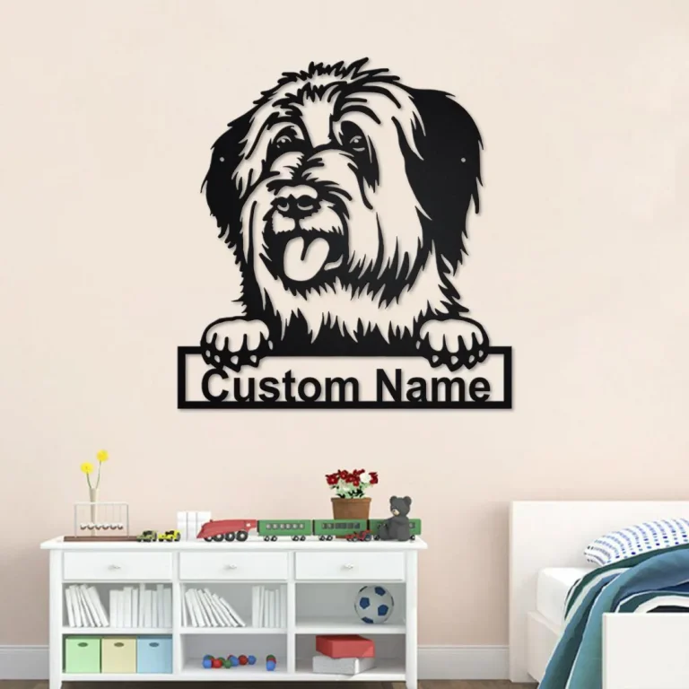 Personalized Briard Metal Sign, Briard Metal Wall Art, Dog Metal Sign, Dog Lover Gift, Custom Dog, Briard Lover Gift, Briard