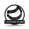 Personalized Tambourine Monogram Metal Sign Art, Custom Tambourine Monogram Metal Sign, Birthday Gift, Tambourine Gift, Music Gift