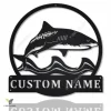 Personalized Tiger Shark Monogram Metal Sign Art, Custom Shark Monogram Metal Sign, Birthday Gift, Animal Funny, Father's Day Gift