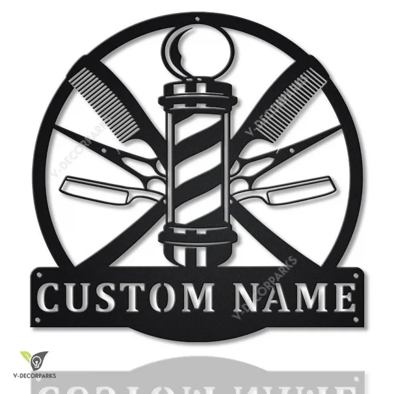 Personalized Barber Hair Stylist Metal Sign Art, Custom Hair Stylist Monogram Metal Sign, Hair Stylist Gifts, Job Gift, Hair Salon Gift