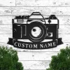 Personalized Photographer Monogram Metal Sign Art, Custom Photographer Metal Sign, Hobbie Gifts, Sport Gift, Birthday Gift
