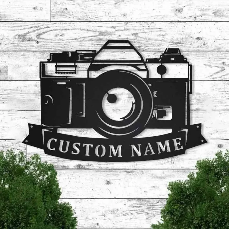 Personalized Photographer Monogram Metal Sign Art, Custom Photographer Metal Sign, Hobbie Gifts, Sport Gift, Birthday Gift