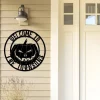 Pumpkin Metal Wall Art, Halloween Pumpkin Metal Sign, Halloween Welcome Metal Sign, Pumpkin Door Hanger, Fall Door Hanger