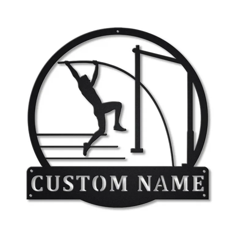 Personalized Pole Vault Sport Monogram Metal Sign Art, Custom Pole Vault Sport Metal Sign, Hobbie Gifts, Sport Gift, Birthday Gift