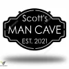 Personalized Metal Man Cave Sign, Man Cave Decor, Man Cave Metal Signs, Mancave Sign, Personalized Man Cave Sign Metal, Custom Man Cave Sign