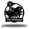 Metal Farm Sign , Pigs - Personalized Family Name Metal Sign - Housewarming Gift - Wedding Gift - Personalized Gift - Metal Wall Art