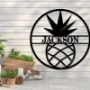 Personalized Pineapple Sign, Custom Name Sign In Pineapple , Customizable Weatherproof Door Hanger Or Wall Art Powder Coat, Closing Gift