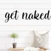 Get Naked Metal Word Art, Kembara Script Word Art, Indoor Outdoor Get Naked Metal Sign, Metal Wall Art, Farmhouse Decor, Get Naked Sign