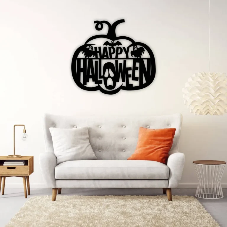 Halloween Metal Sign, Happy Halloween Sign, Halloween Welcome Sign, Outdoor Halloween Decor, Pumpkin Sign, Custom Halloween Sign, Fall Decor